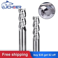 ucheer 1pc hrc45 12 545610mm aluminum alloy machining carbide milling cutter tungsten steel router bits cnc machine