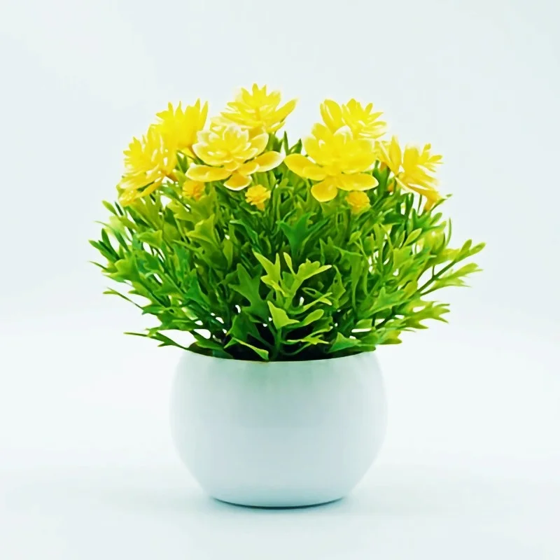 

Artificial Flower Lily Bonsai Small Ornaments, Plastic Flower Pots, Desktop Plants and Flowers, Small Plants for Landscaping