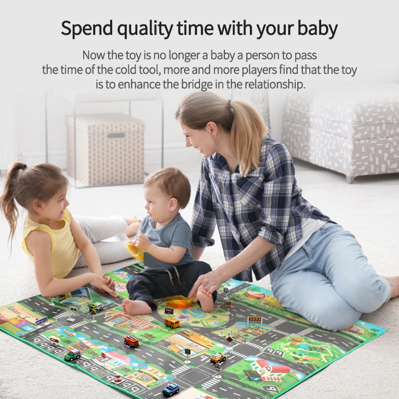 

IKAUOIE Thickened Picnic Pad Castle Outdoor Picnic Mat Car Game Mat Baby Crawling Mat Play Game Mat Toys Children Mat