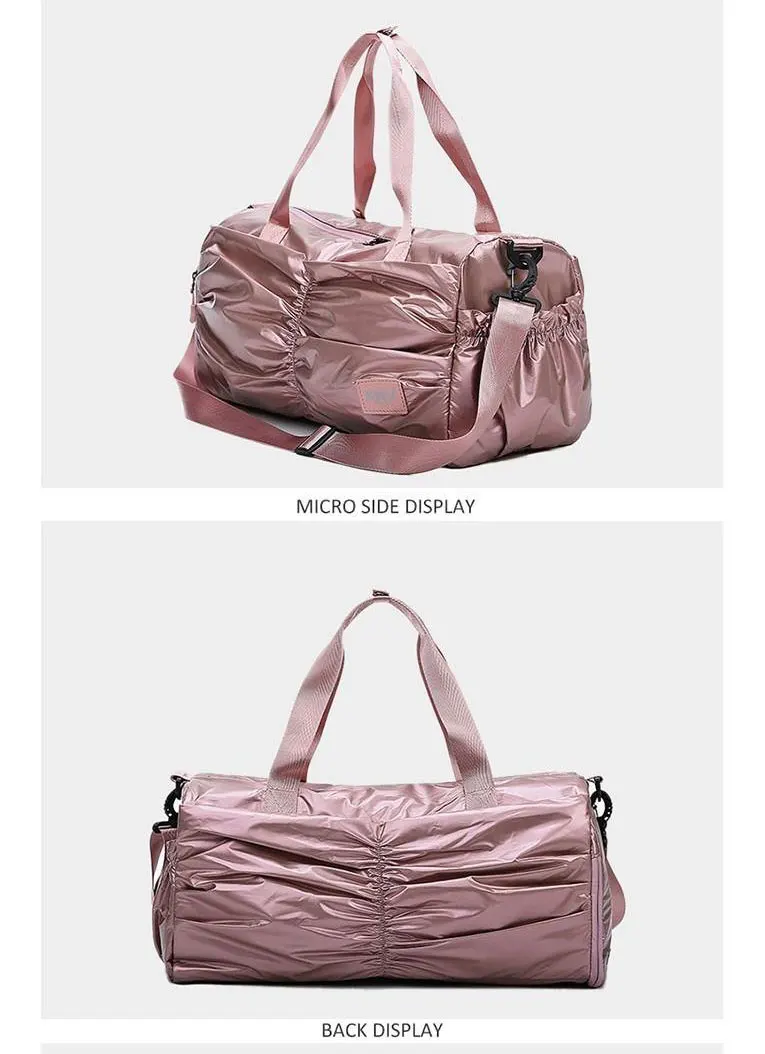 Nieuwe водоотталкивающий PU Reistas Roze ручная сумка для йоги Handtas voor Schoenen Droog Nat Duffle Tassen Schoudertas Vrouwen Reizen