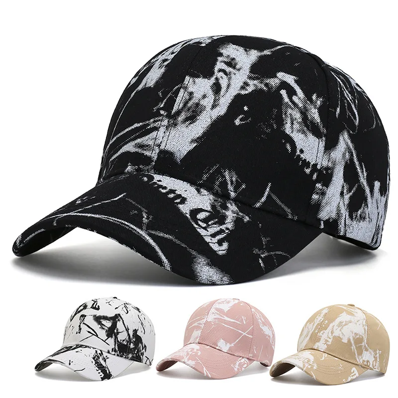 New Hat Men's Spring And Autumn Outdoor Baseball Hat Women's Trend Full Print Graffiti Personalized Women's Duck Tongue Hat