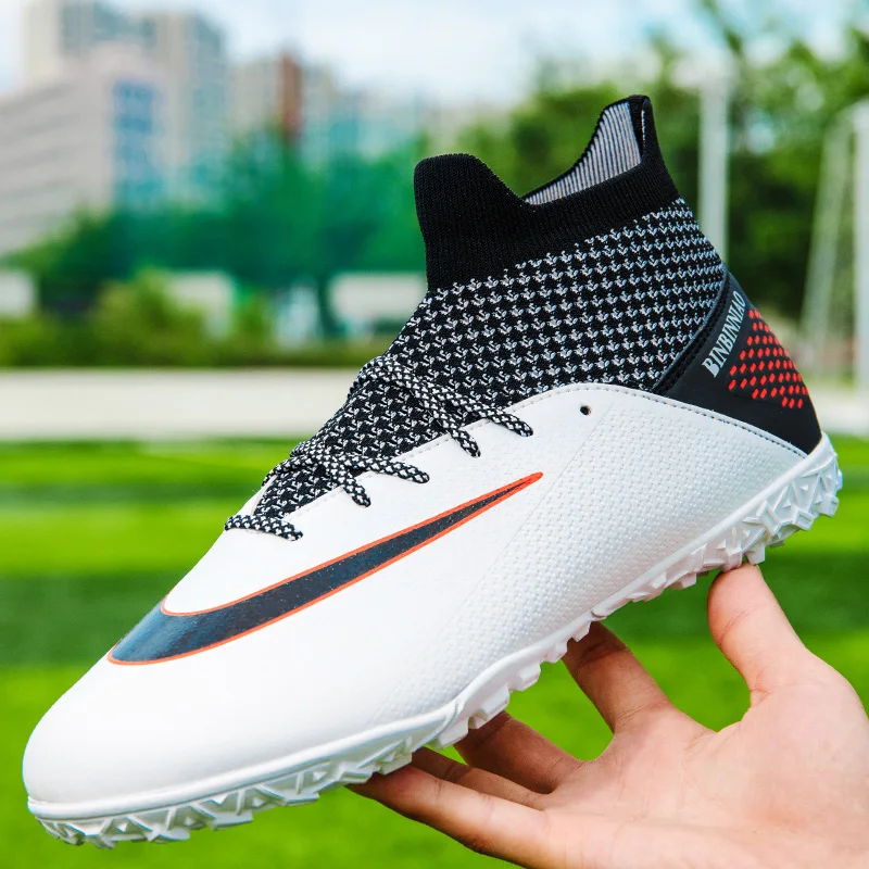 

Children's spikes men's and women's football shoes non-slip lightweight TF/FG football shoes indoor turf futsal shoes size 35-45