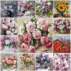 Набор для рисования по номерам цветы, 50x40 см, 24 цвета