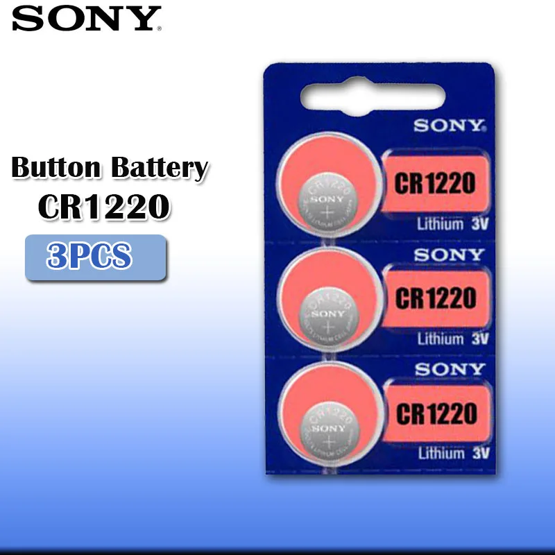 3 шт. sony CR1220 100% оригинальная литиевая батарея для автомобильных ключей часов