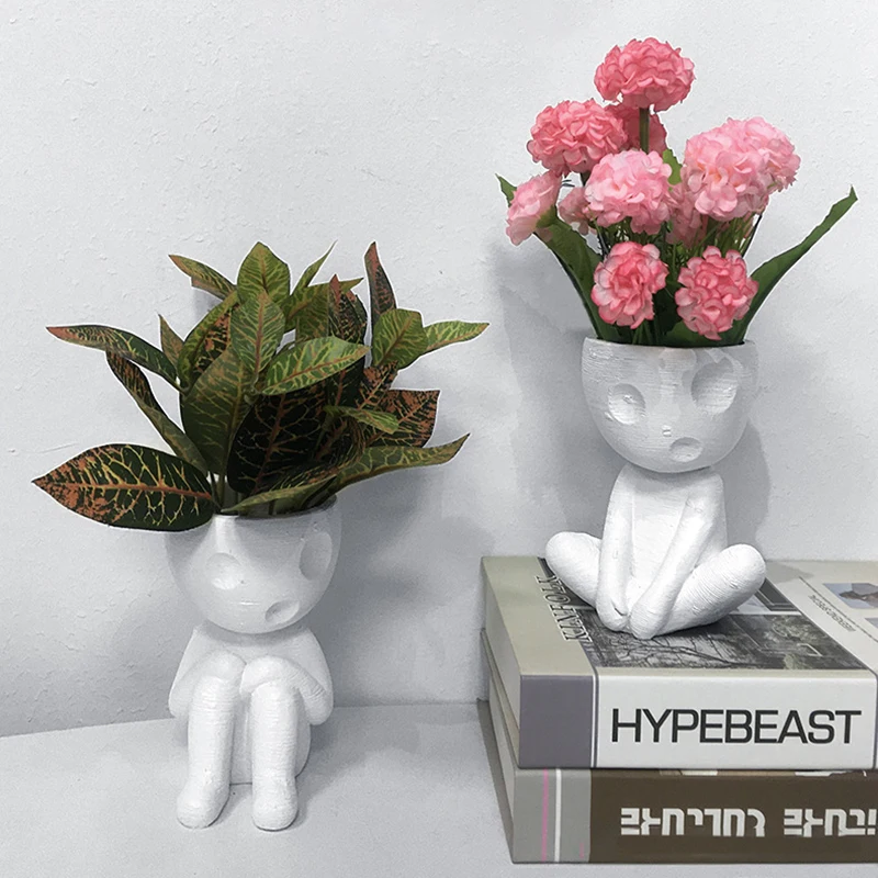 

Nordic Abstract Character Flower Pot Human Face Vase Decor Humanoid Succulent Plant Pots Flower Arrangement Vase Home Decoration