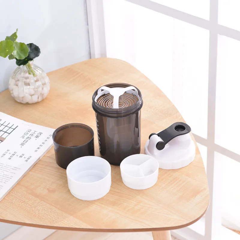 Трехслойная бутылка протеиновый порошок Коктейльная чашка большая емкость для