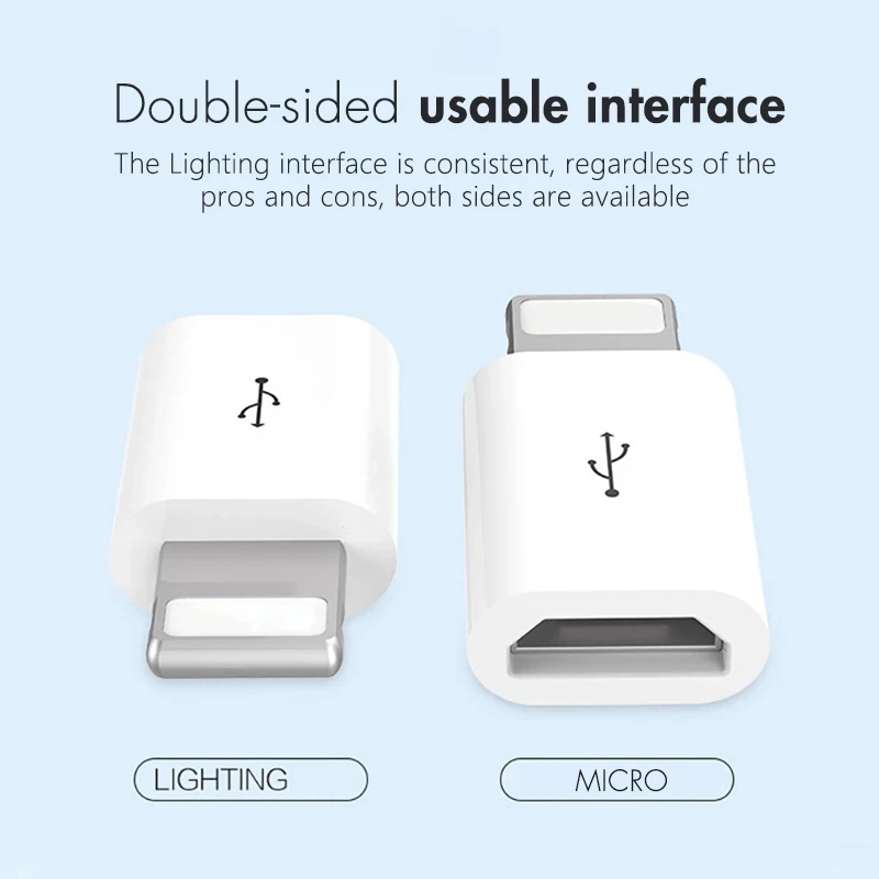 Мини OTG адаптер Lightning/Micro USB для Apple IPhone 12 11 Pro Max XS MAX XR X 7 8 6S 6 синхронизация данных