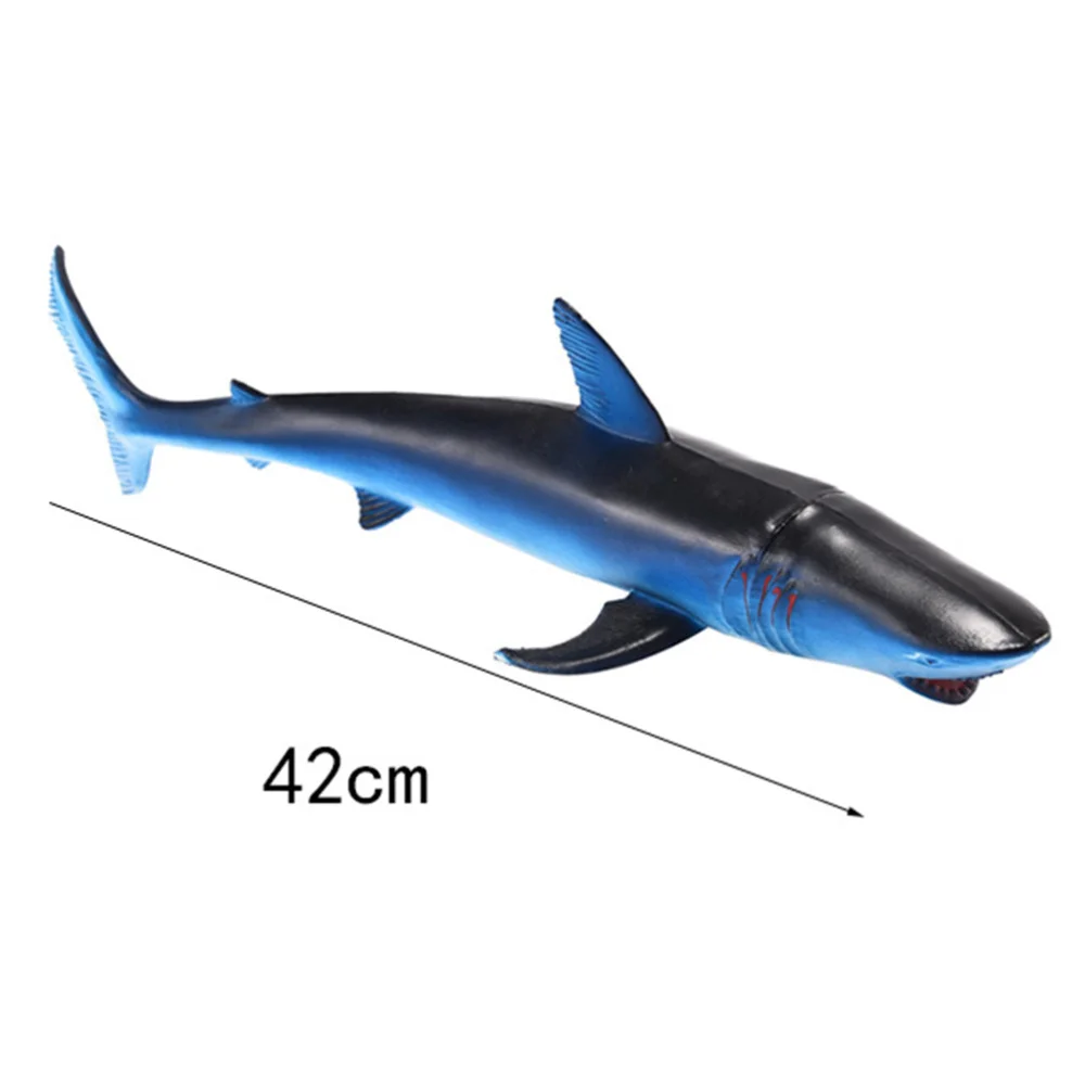 Simulation Shark Model Wildlife Sounding Figurine Desktop Adornment Educational Toy (Blue) | Игрушки и хобби