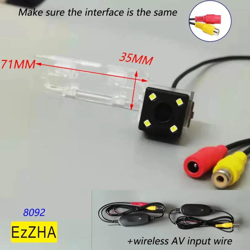 

EzZHA CCD HD Night vision Wireless 4 8 12 led ccd chip Car rear view camera reverse parking for Geely Emgrand EC7