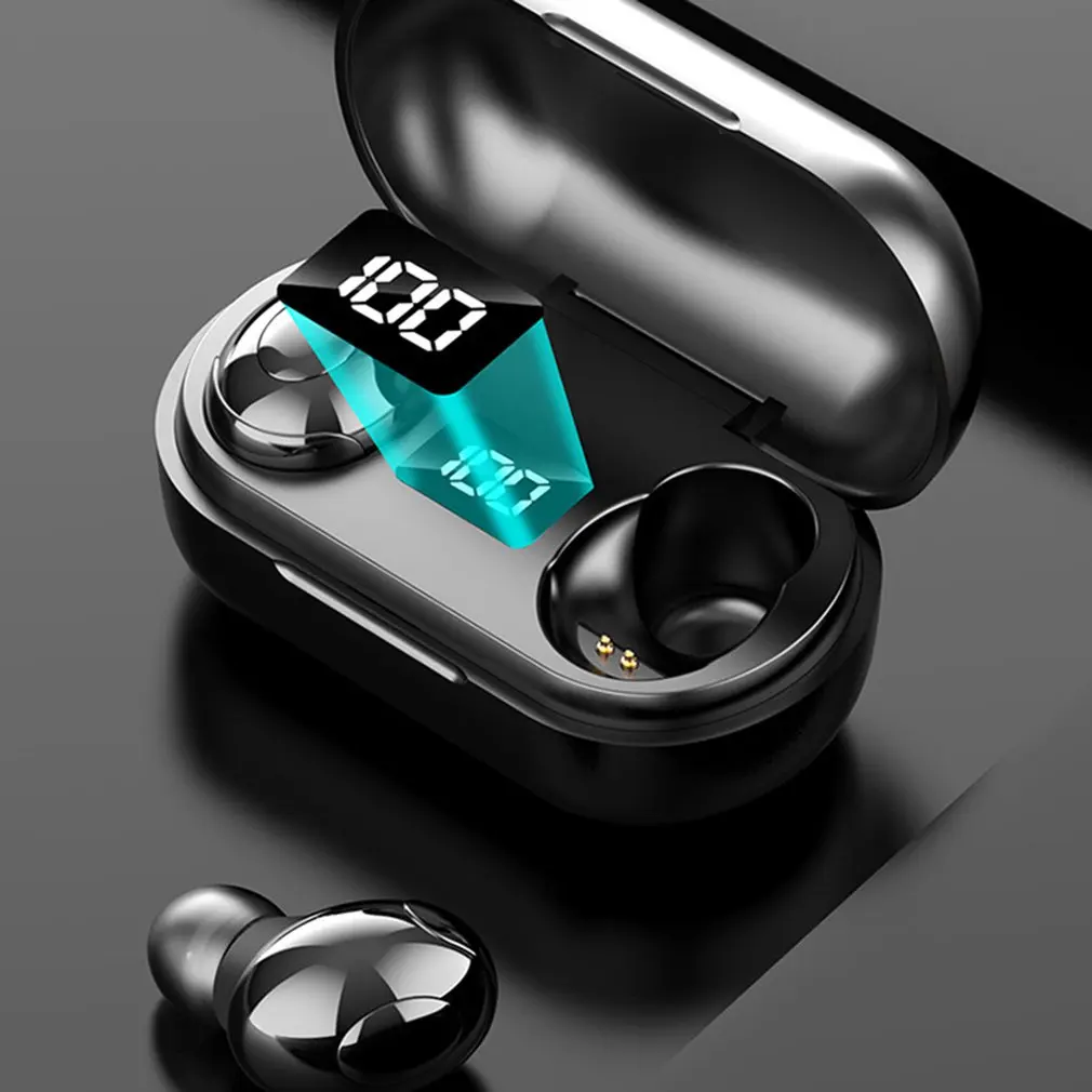 

T8 Wireless Headset Binaural Mini Wireless Headset Digital Display Charging Warehouse Headset Premium Sound With Deep Bass