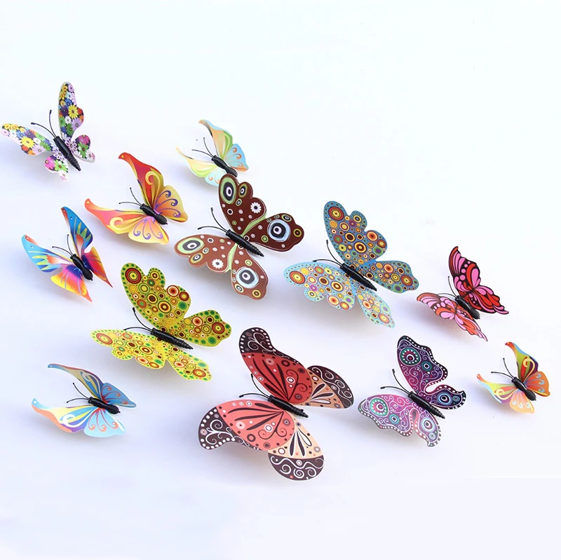 12 шт. китайские 3d-холодильники с магнитом в виде бабочки подходят для кухни