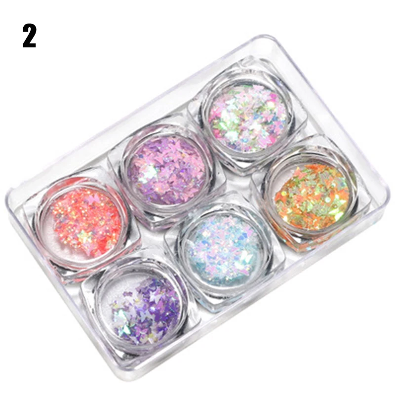 6 шт./компл. макияж глаз серия блёстки бабочки сверкающие до ключиц гель для