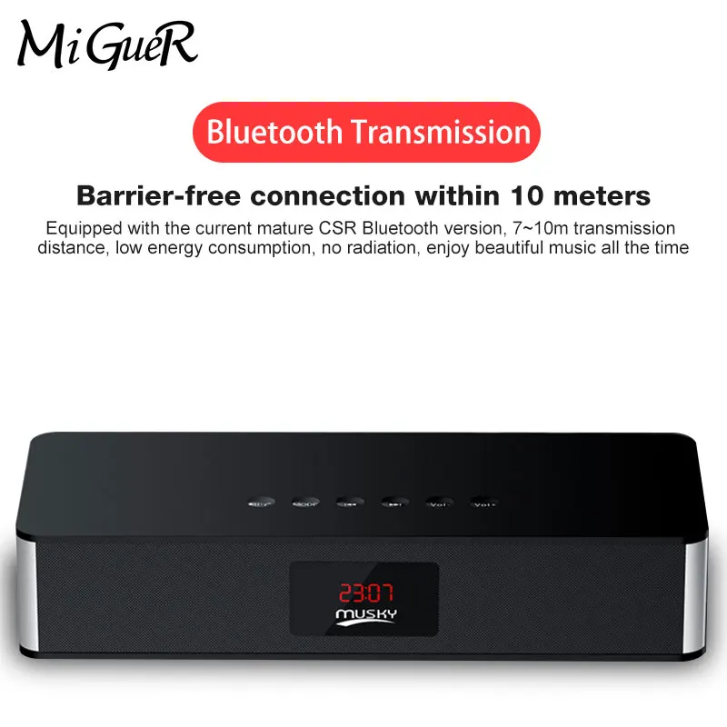 MUSKY DY19 домашний портативный Bluetooth динамик Портативная акустическая система 20 Вт