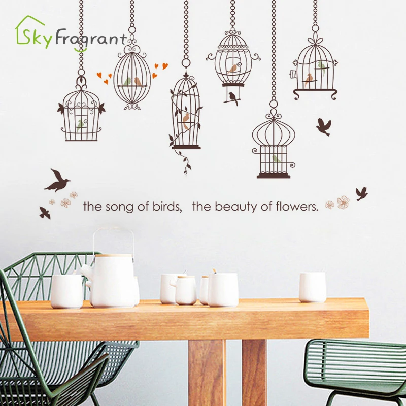 

Simple Warm Birdcage Removable Home decoration Sticker Living room decor TV Sofa Background layout Wall stickers Self-adhesive