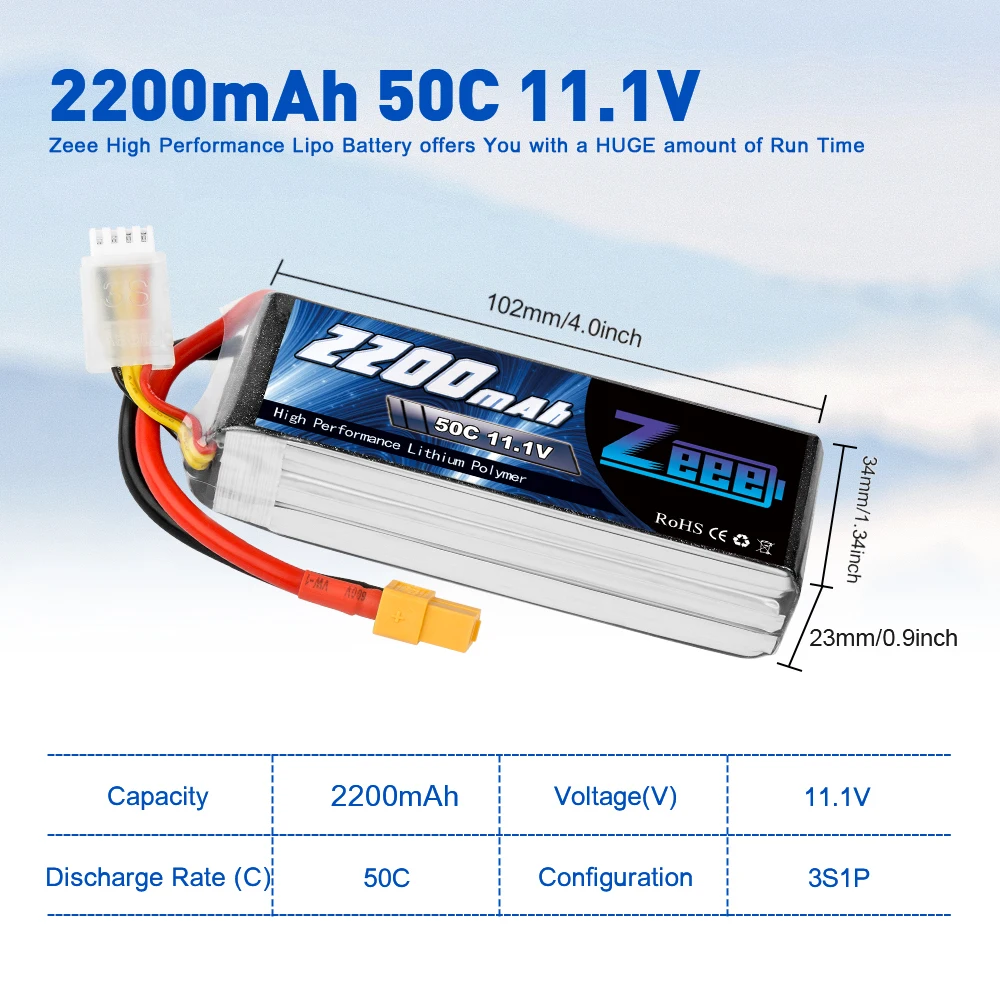 2 блока zeee 2200 мач 3s 111 в 50c lipo батарея с ра