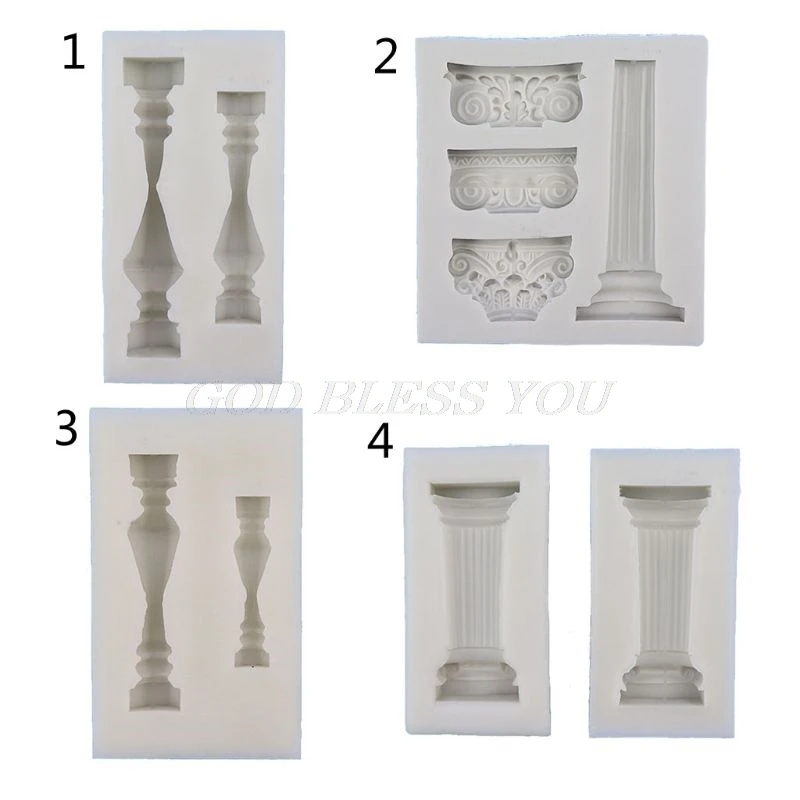 Ancient Greek Pillars Mold Roman Column Sugarcraft Chocolate Pastry Polymer Clay Epoxy Resin Art Crafting Tools Drop Ship | Дом и сад
