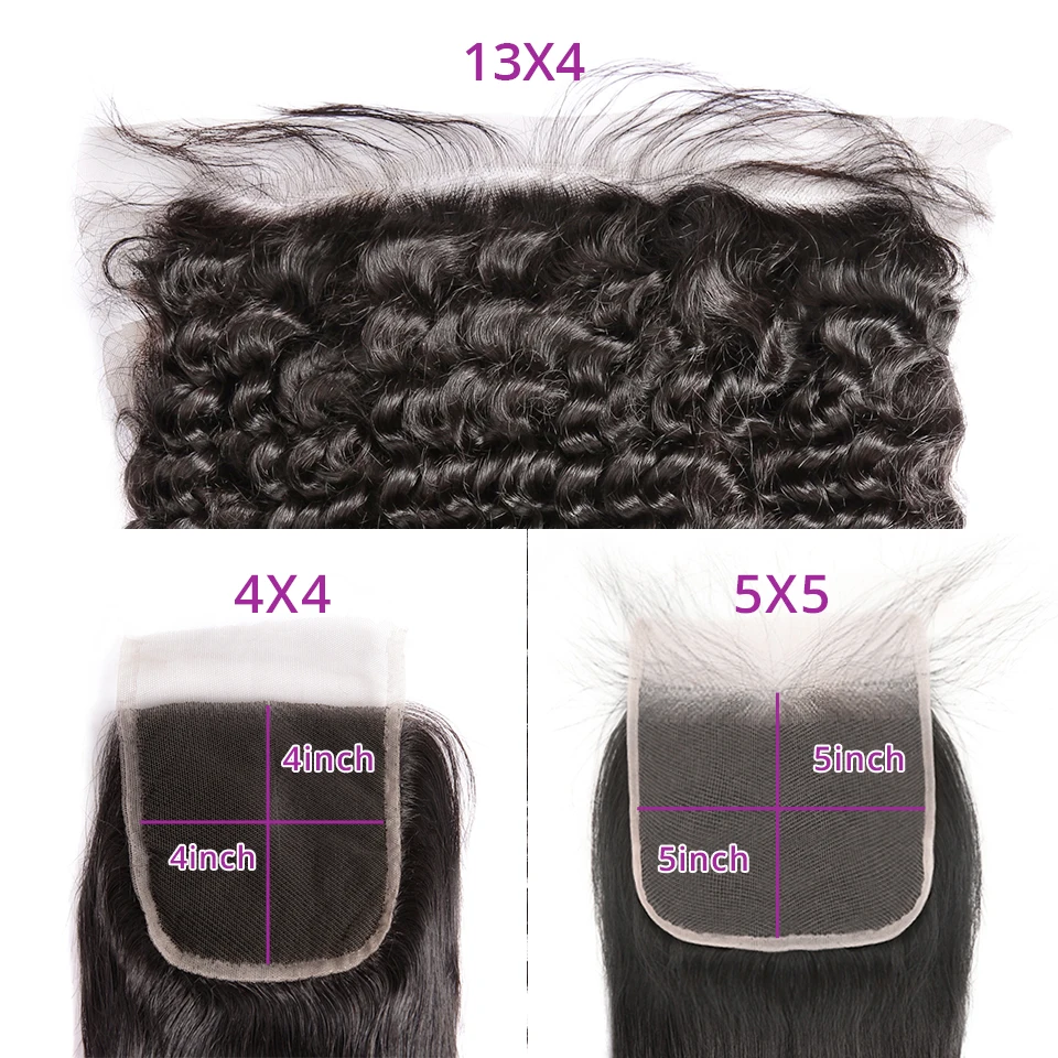 

13x4 HD Lace Frontal Undetectable 5x5 Transparent Lace Closure Preplucked Hairline Deep Wave Human Hair Melt Skin Perfectly