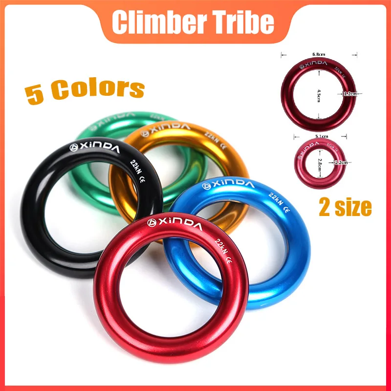 

Rappel Ring 22kN Aluminum Bail-Out Descending Ring for Mountaineering Top Rappelling Rigging Tree Climbing Hammock Setting /40