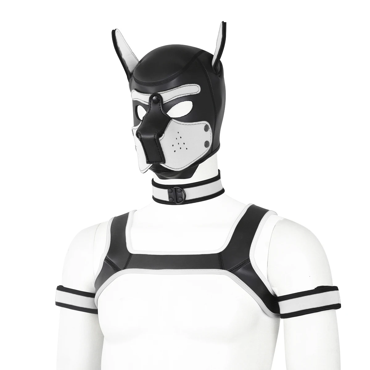 Puppy Play Dog Bondage Hood Mask Collar Armband Cosplay Fantasy Harness Bondage Sexy Set Adult Games Slave Pup Role Play Couples