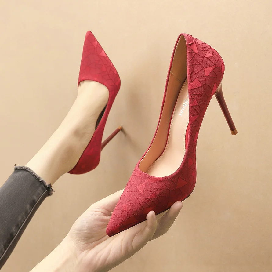 

Туфли-лодочки женские на высоком каблуке, с острым носком