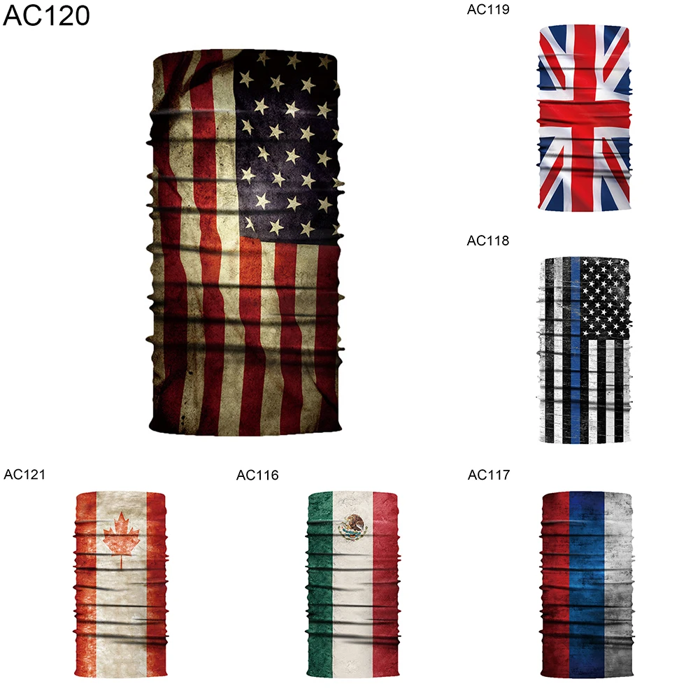 

National Flag Series Neck Gaiter Balaclavas Outdoor Face Mask Bandana Headband