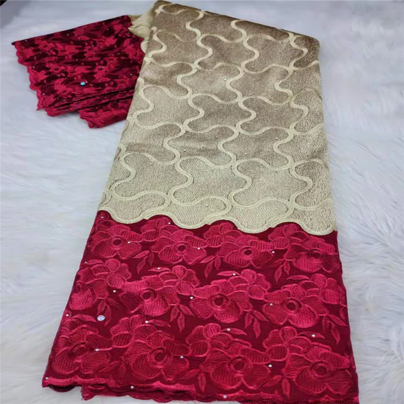 

5Y хлопчатобумажная кружевная ткань высокого качества нигерийское кружево 2021 швейцарская вуаль кружевная ткань вышитые африканские сухие ...