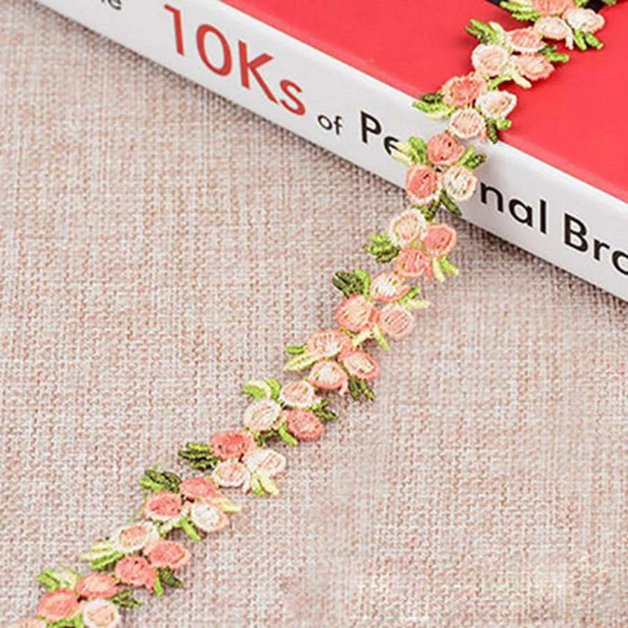 10 ярдов/партия Водорастворимая Цветочная кружевная 3d-лента для вышивания 1 5 см |