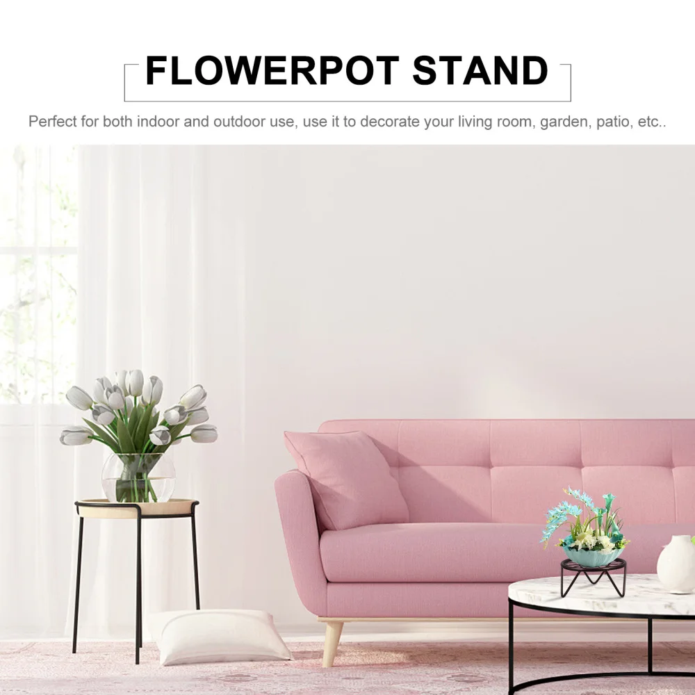 

3pcs Potted Plant Stand Indoor Iron Flowerpot Holder Decorative Planter Stand