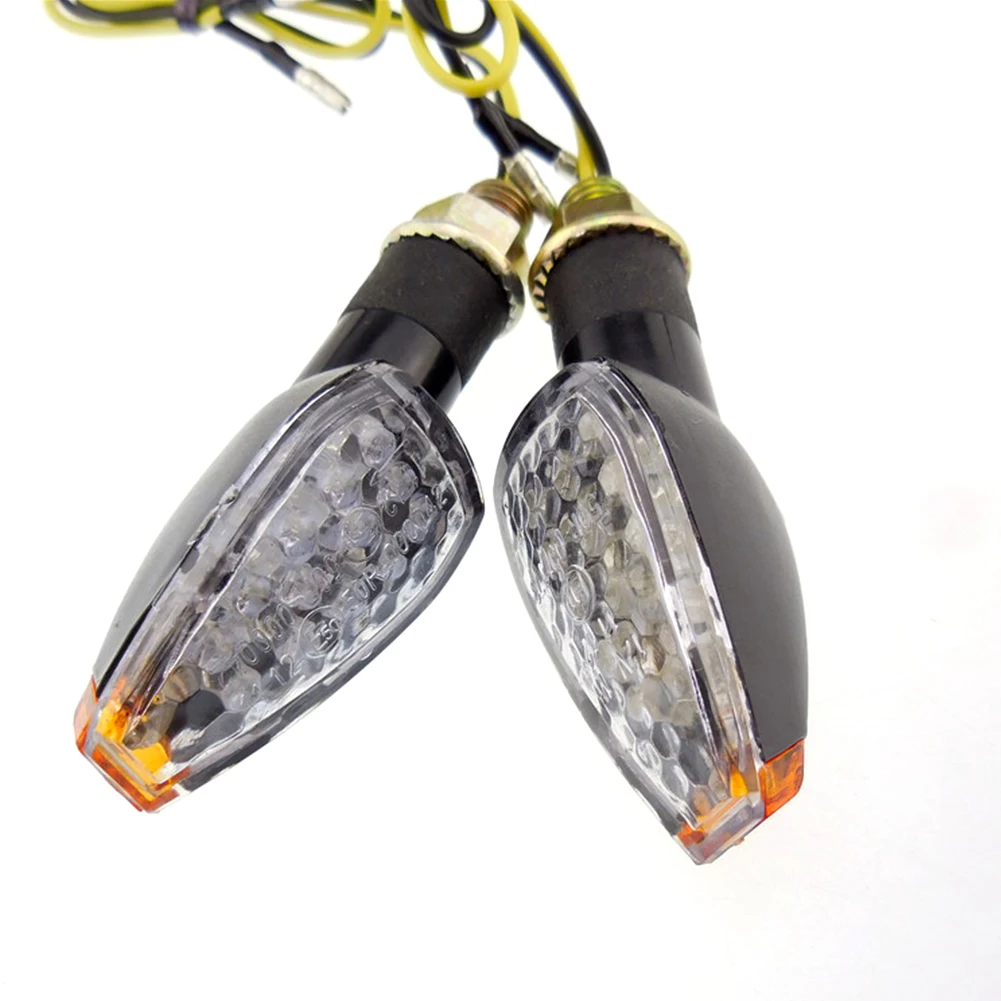 

2pcs/set Motorcycle LED Turn Signal Blinkers Snakeskin Blinkers Turn Signal Lights Motorcycle Side Marker Indicators Blinkers