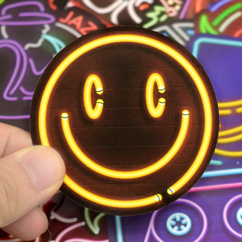 50 шт. неоновых световых наклеек подарки игрушки для детей милые аниме животные