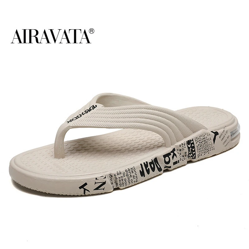 

Airavata Beach Flip Flops Men Air Cushion Outdoor Men's Slippers Summer Flat Heel Casual Sandals Fashion Wholesale Toe Sandals
