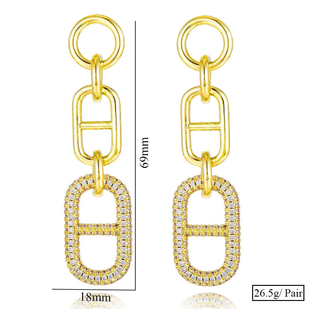 

SisCathy Luxury Punk Disco DIY Pendant Earrings Trendy Nigerian Women Girl Bridal Wedding Jewelry Long Drop Earring 2020 New
