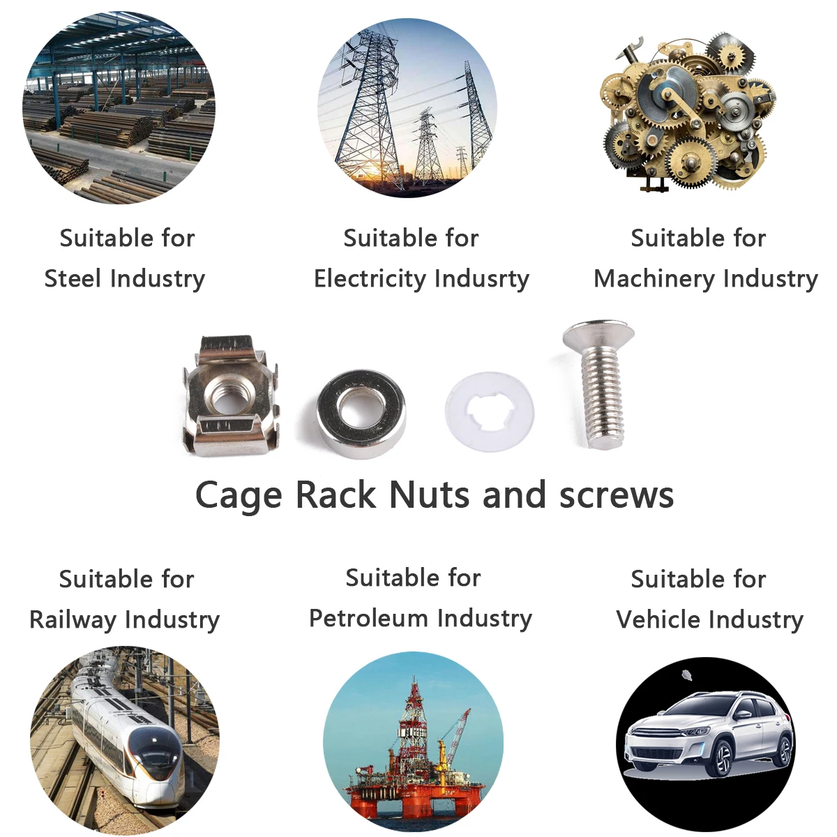 Крепежные гайки с квадратным отверстием и крепежные винты шайбы для