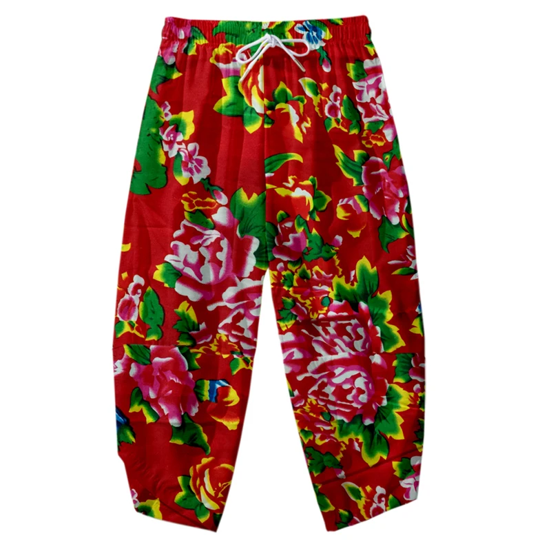 

2021 New 3D Print Northeastern China Big flower pants Women/Men Spring High Street Anime Trousers Casual Pants Sweatpant