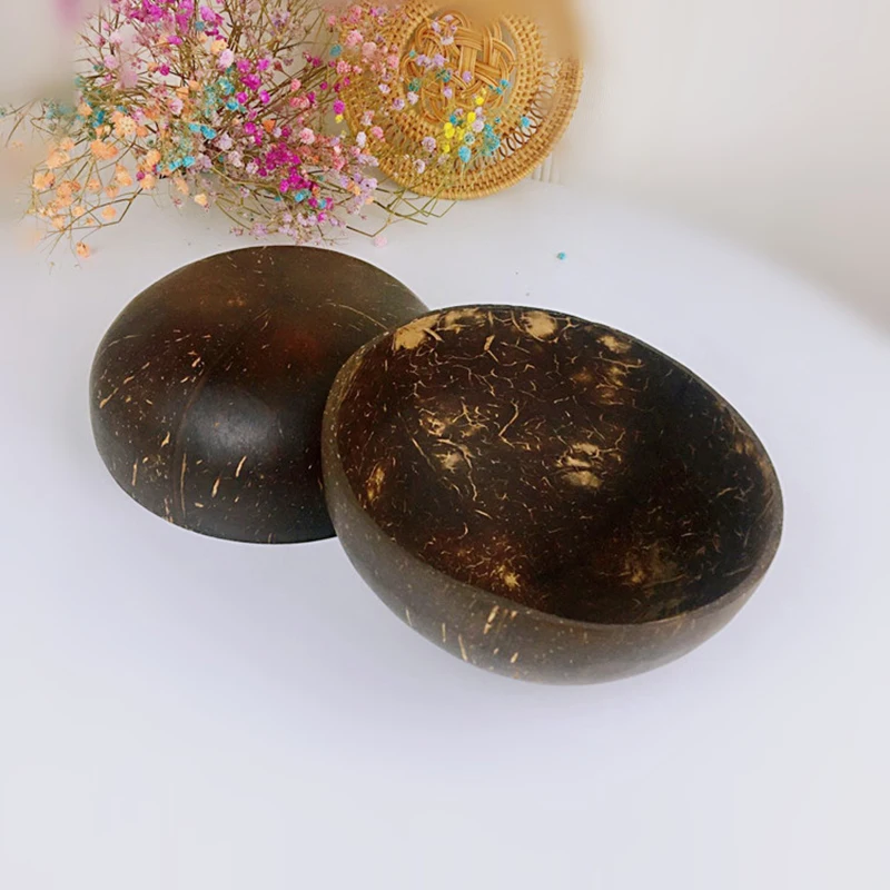 

Coconut Bowl Coconut Shell Tableware Rice Bowl Fruit Ice Cream Tableware Dessert Creative Decoration
