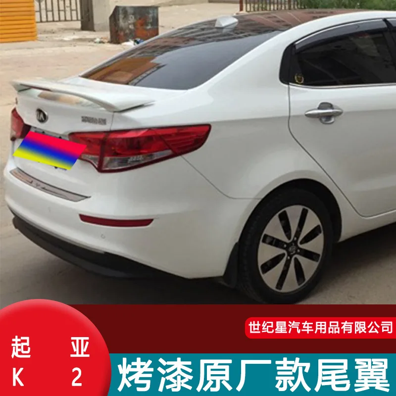 

Высококачественный задний спойлер Неокрашенный из АБС-пластика для Kia k2 2011-2016 крышка багажника автомобильный Стайлинг