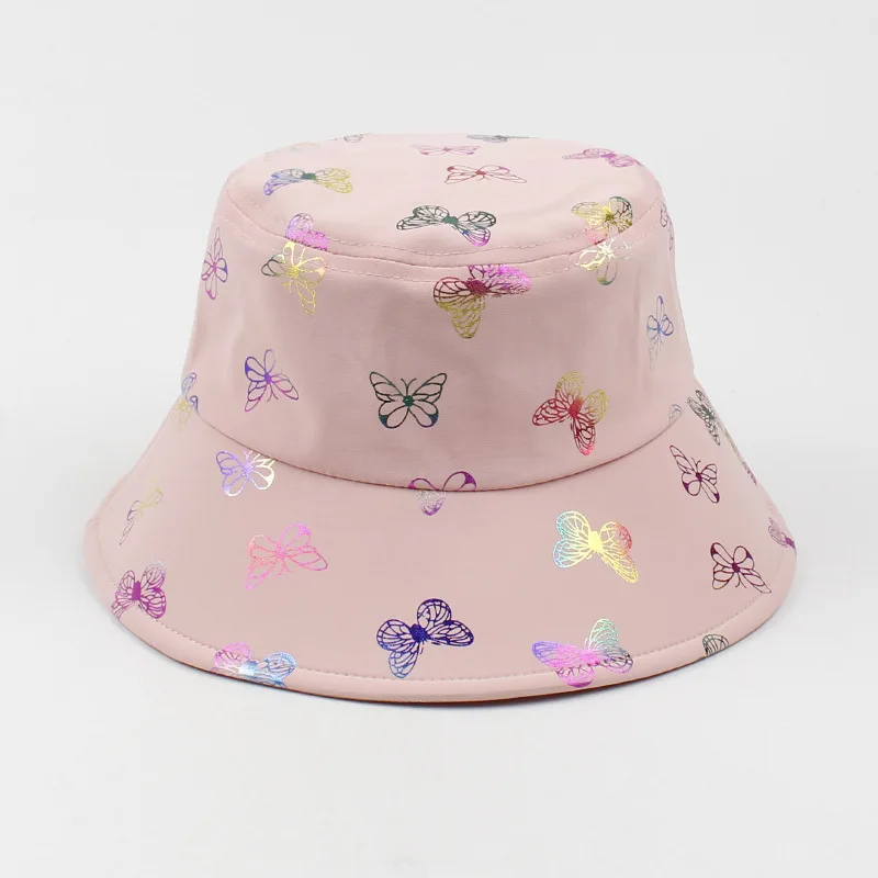 

2021fisherman's Hat Women's thin color butterfly sunshade hat in South Korean students go out to sunscreen art leisure basin hat