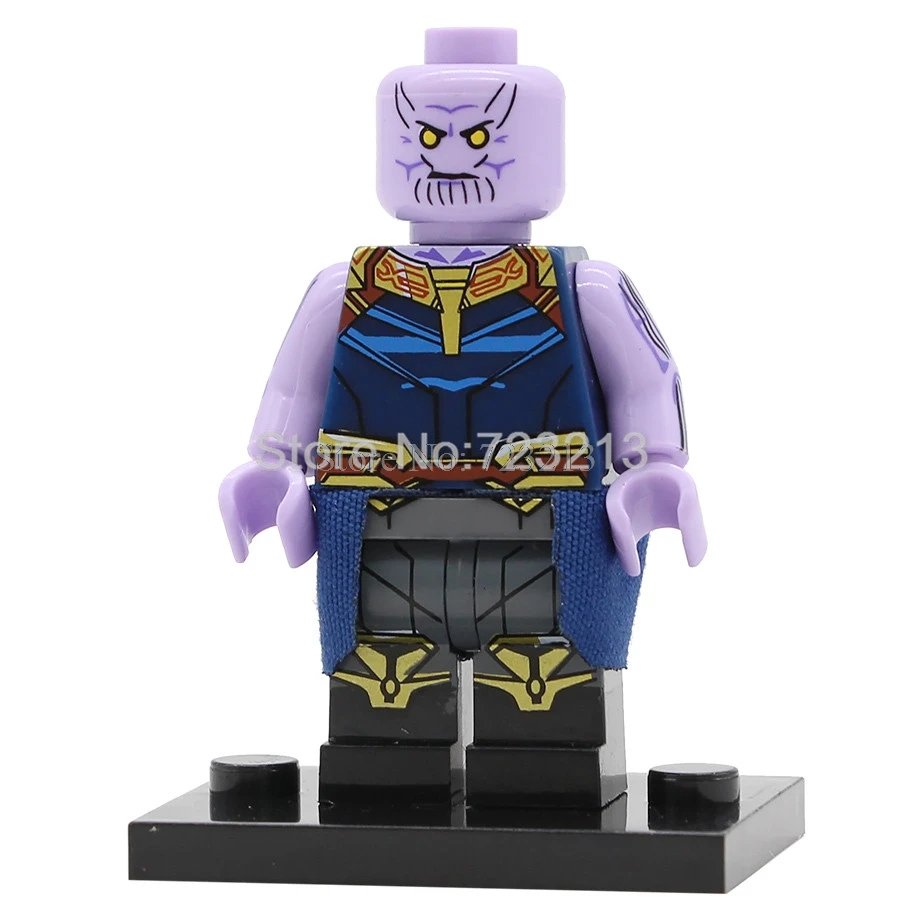 Thanos Одиночные супер герои Мстители танос Коллекционная Фигурка Starhawk Ayo Vision Okoye Kraglin строительные блоки наборы модели кирпичные игрушки - Цвет: Thanos