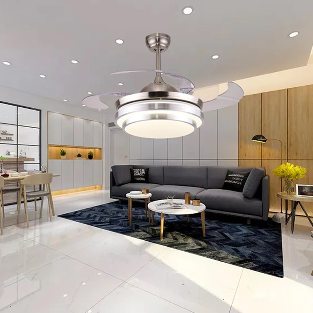 42 inch Fan Light Remote Control Multifunctional Chandelier Home Living Room Bedroom Restaurant Energy Saving lighting | Лампы и