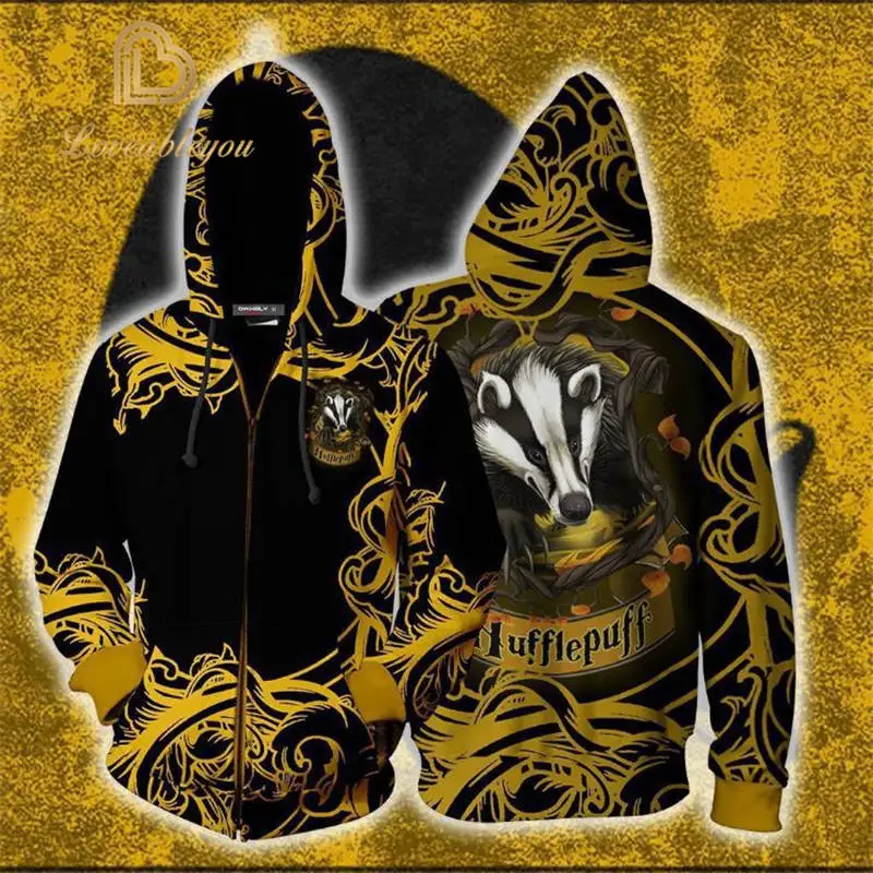 DZD0011A Wizardry Ravenclaw Gryffindor Hufflepuff Slytherin 3D худи с принтом Харадзюку уличная мужская Толстовка Унисекс Мужская одежда - Цвет: DZD0011A
