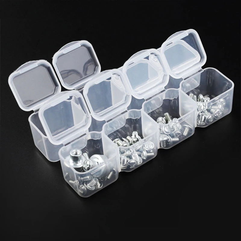 

34YB Transparent 28 Compartments Transparent Storage Box Plastic Tins Diamond Painting Tools Storage Containers Small Parts