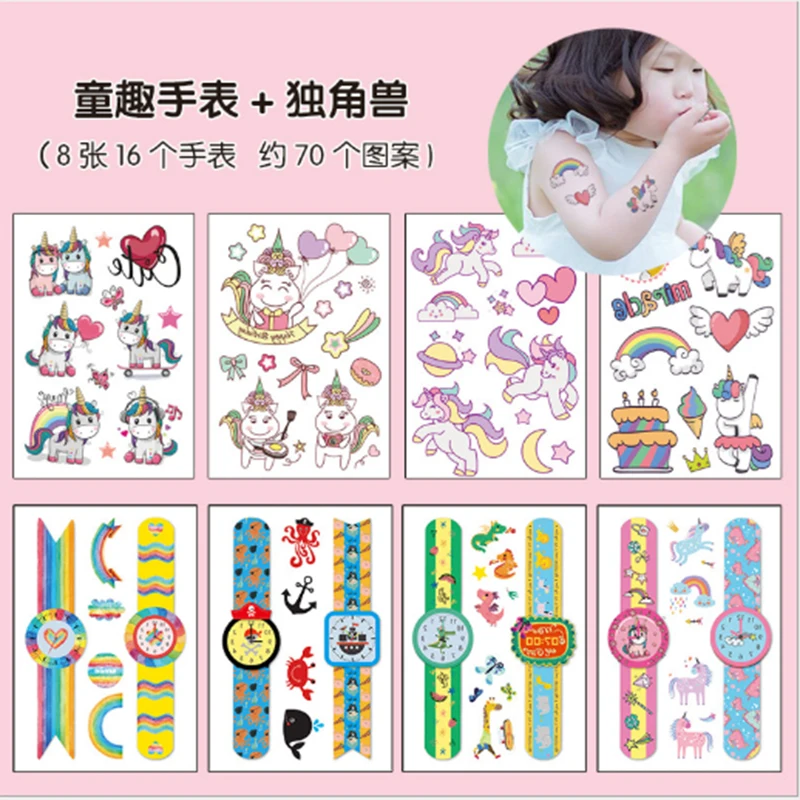 Temporary Tattoos For Girls And Boys Gifts Beauty Watch Flash Tattoo Sticker Kids Anime Movie Tatoos | Игрушки и хобби