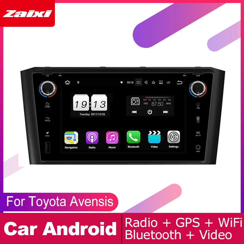 ZaiXi android автомобильный dvd gps мультимедийный плеер для Toyota Avensis 2003 ~ 2009 навигационный