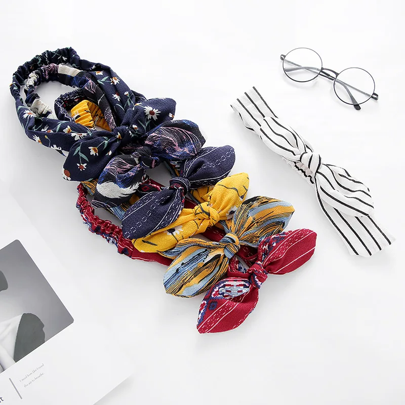 

New Women Suede Soft Solid Print Headbands Vintage Cross Knot Elastic Hairbands Bandanas Girls Hair Bands Hair Accessories