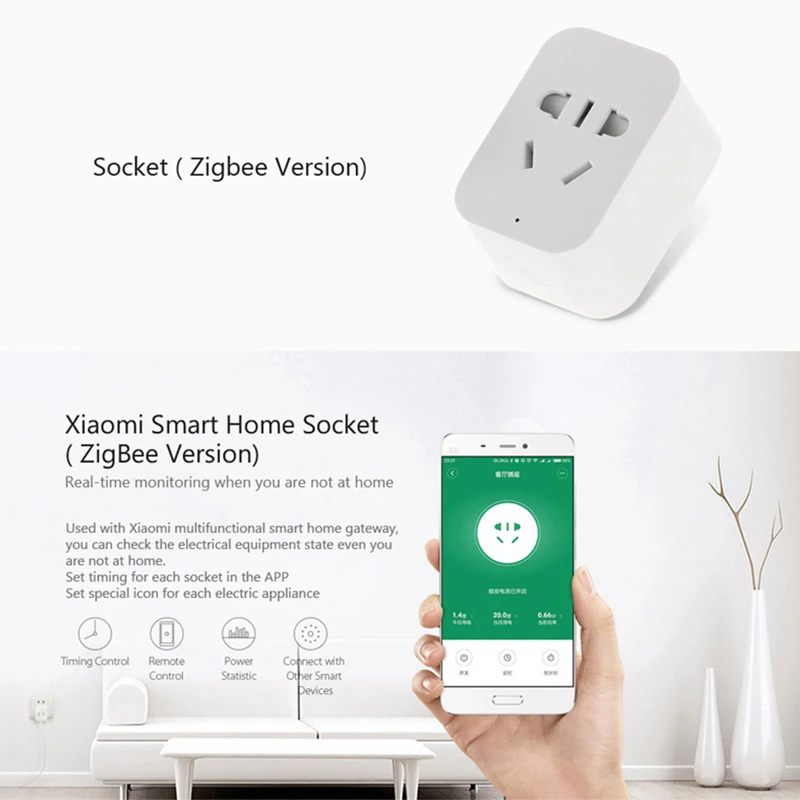 Xiaomi MIJIA 5 в 1 комплект для умного дома Многофункциональный шлюз ZigBee Socket Hub датчик