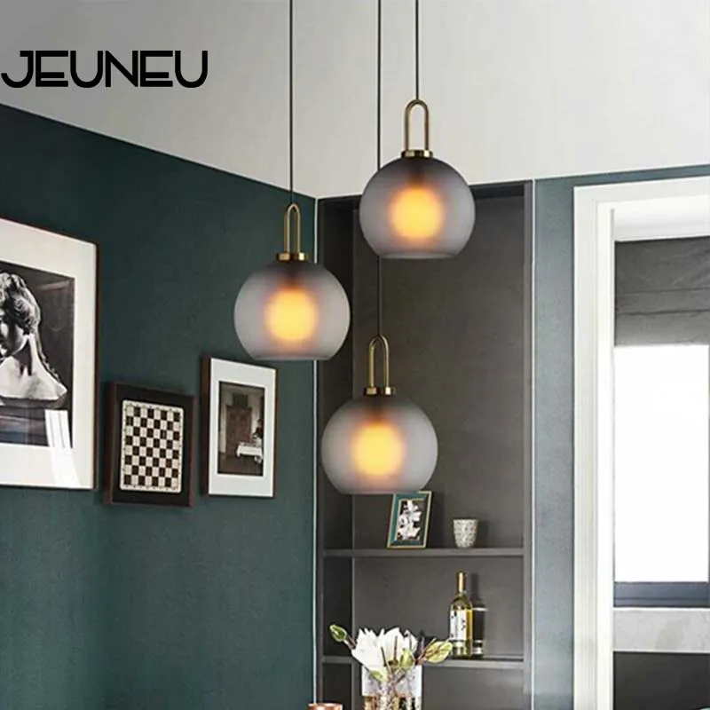 

Nordic Simplicity Hanging lamp Modern Glass Pendant lamp LED E27 Bar Pendant lights for Restaurant Living Room Bedside