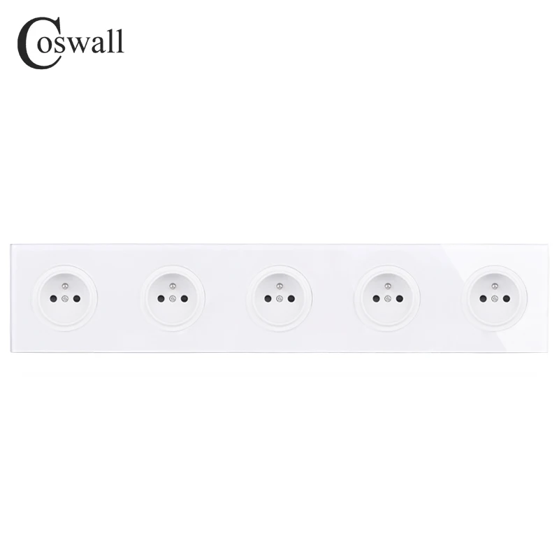 Настенная розетка из закаленного стекла 16 А с замком от детей|Электрические