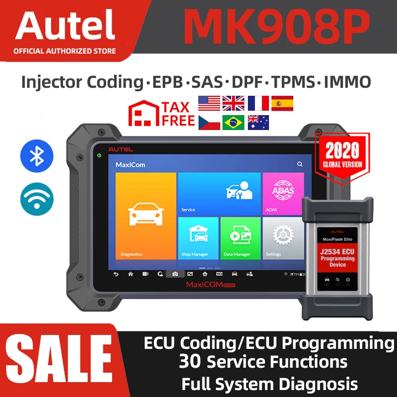 Autel MaxiCOM MK908P Obd2 сканер автомобильный диагностический инструмент