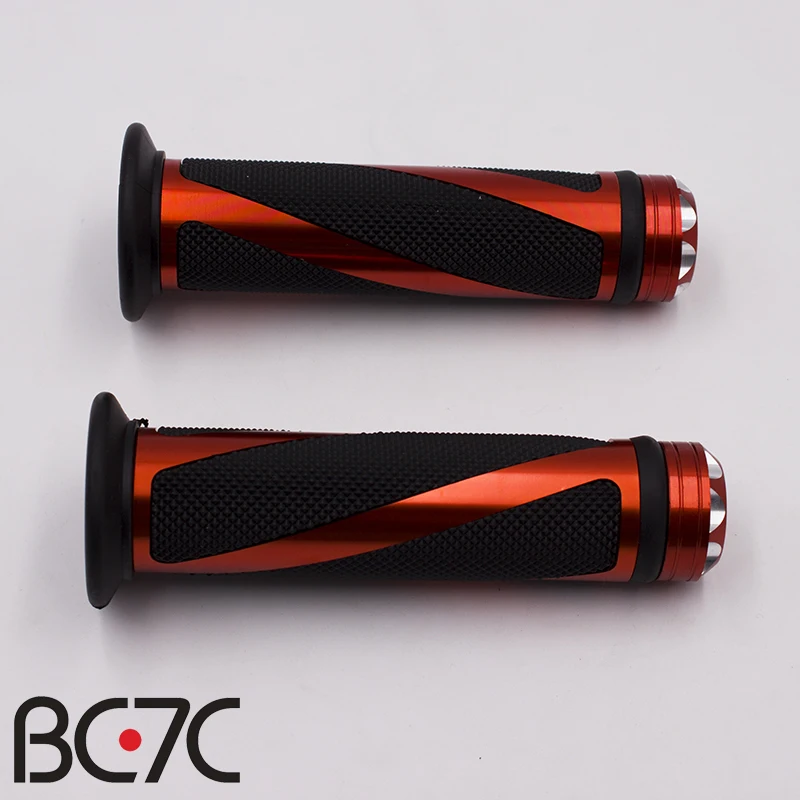 Набор ручек для мотоцикла черные резиновые алюминиевые противоскользящие