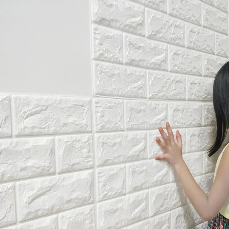 3D стикер из пенополиэтилена с рисунком кирпича водонепроницаемая самоклеющаяся